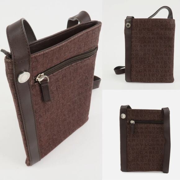 Bvlgari Handbags - 💎✨Authentic✨💎BVLGARI Logo Mania Canvas Leather Crossbody Bag